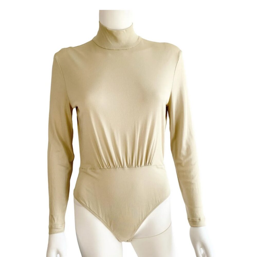 Escada Cream Bodysuit 100% Silk size 44